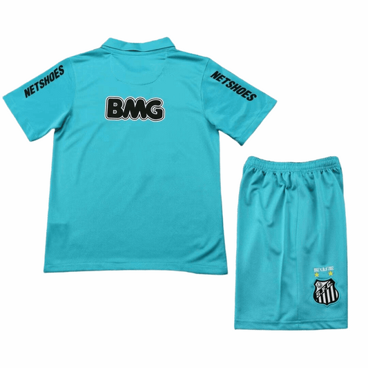 12-13 Youth - Sized Santos FC Away Jersey Set Dri - Fit Light Blue Edition