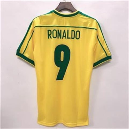 1998 Brazil Home Retro Soccer Jersey RONALDO RIVALDO