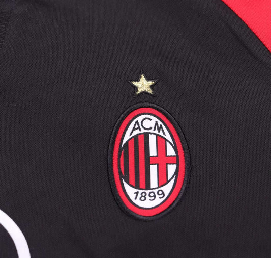 00-01 Kids' AC Milan Black Retro Football Kit with Opel Sponsor
