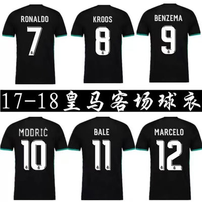 2017-18 Real Madrid Retro Black Football Jersey – Fan Shirt
