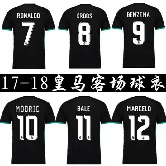2017-18 Real Madrid Retro Black Football Jersey – Fan Shirt