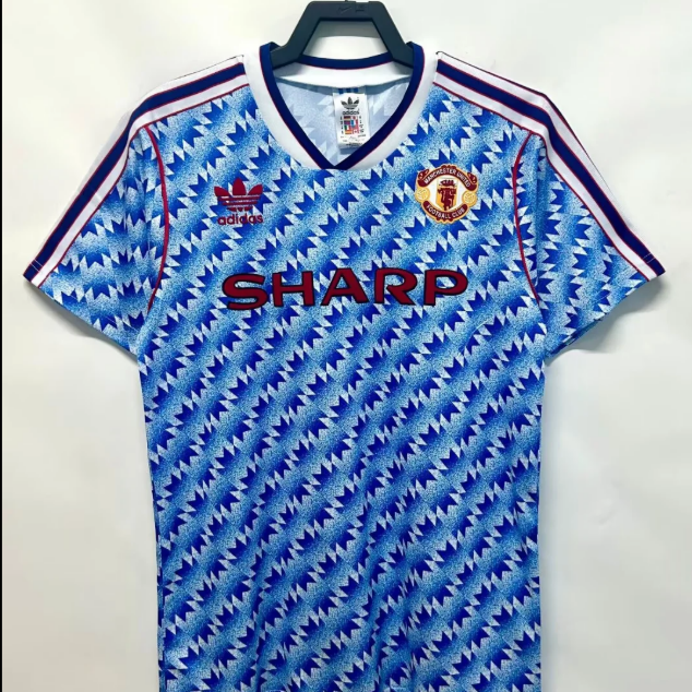 Manchester United 1990/92 Away Retro Jersey #7 David Beckham Soccer Shirt