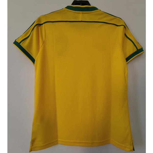1998  Brazil Home Retro Soccer Jersey RONALDO RIVALDO