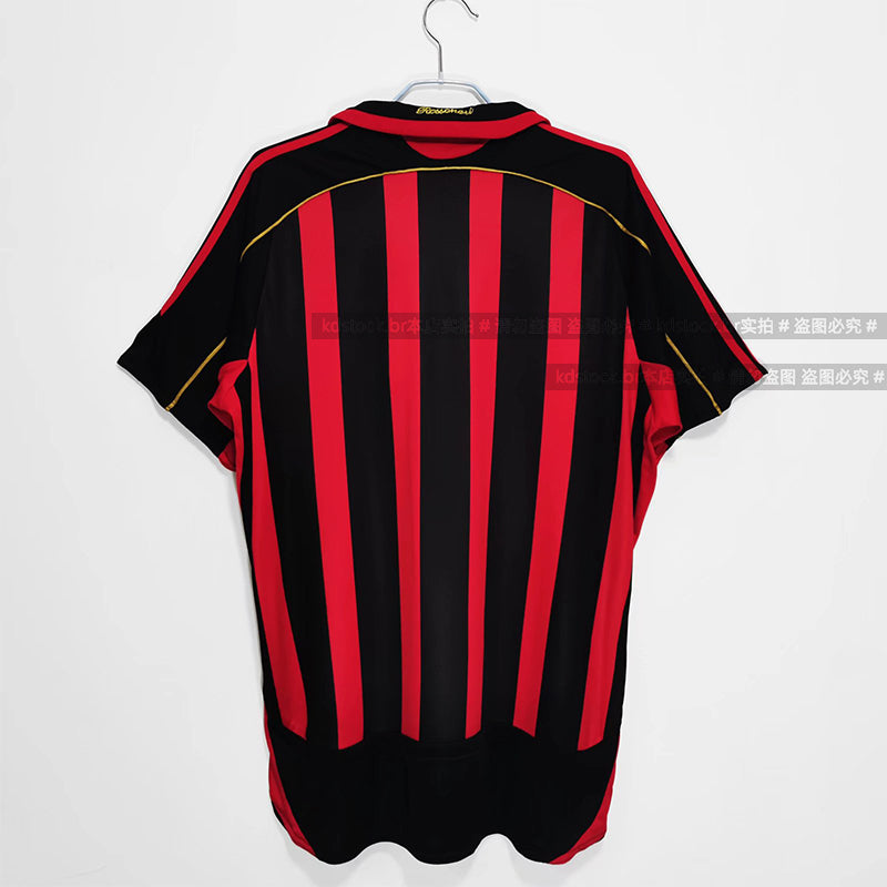 2006-2007 AC Milan Home Retro Soccer Jersey | KAKA #22 | Champions League Edition