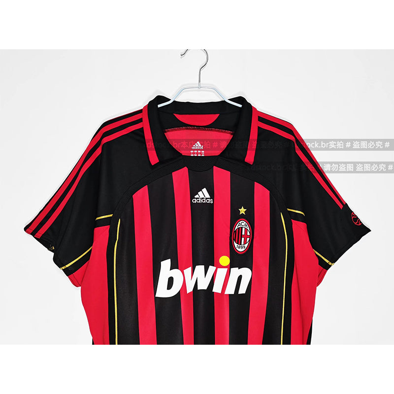 2006-2007 AC Milan Home Retro Soccer Jersey | KAKA #22 | Champions League Edition